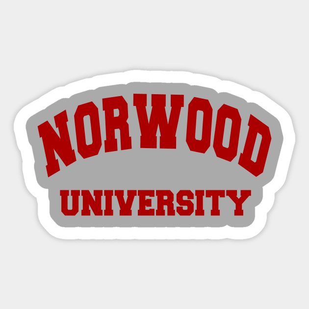 Norwood University Classic Look Tee Sticker by lifeisfunny